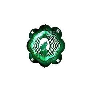  Stainless Steel Frog   12 Inch Wind Spinner   Green: Patio 