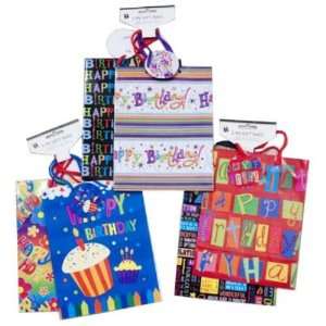  Medium Birthday Gift Bags 2 Pack Case Pack 72: Home 