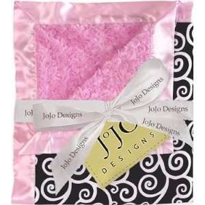  Madison Black Minky and Satin Baby Blanket by JoJo Designs 
