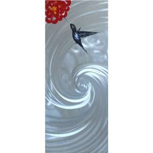  Hovering Hummingbird Metal Wall Art Panel: Home & Kitchen