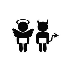  Walls on Baby Angel Evil Funny Decal Vinyl Car Wall Laptop Cellphone Sticker