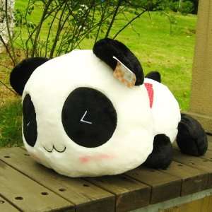  Plush Stuffed Smiling Laying Panda Toy Doll 27long: Toys 