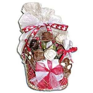 Chocolate, Medium Wire Valentine Basket  Grocery & Gourmet 