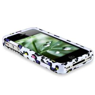   PRINT LEOPARD COVER CASE+MIRROR GUARD for iPhone 4 G 4S 4GS S  