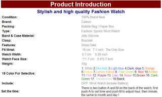 10PC MINUS ION Silicone SPORTS WristWATCH JELLY STRAP+  