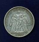 FRANCE REPUBLIC 1875 A 5 FRANCS SILVER COIN, XF+