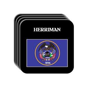  US State Flag   HERRIMAN, Utah (UT) Set of 4 Mini Mousepad 