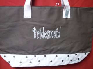 NWT Bridesmaid Brown & Pink TOTE Gift Bridal Party Bag  