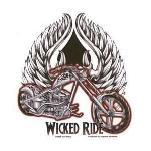    Wicked ride biker motorcycle chopper STICKER 