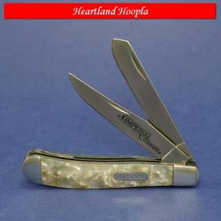Imperial Schrade Trapper Knife With Cracked Ice Celluloid Handles 