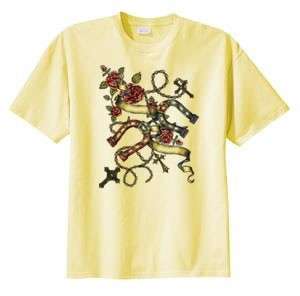Roses Horseshoes Cross Cowgirl T Shirt S  6x  