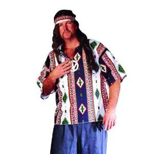  Adult 60s Hippie Dashiki Costume Shirt Size XL (42 50 