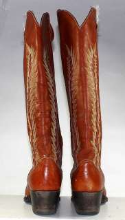 LARRY MAHANS WESTERN/COWBOY TALL LEATHER WOMENS BOOTS sz 8  