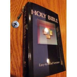  Holy Bible plus Unique Metal Bookmark with a Cross Etched 