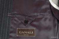 2590 NEW CANALI Italy Pure Wool 46R 46 Gray Suit 2Btn Flat Front 