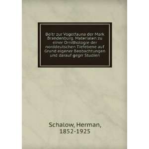   und darauf gegrr Studien Herman, 1852 1925 Schalow Books