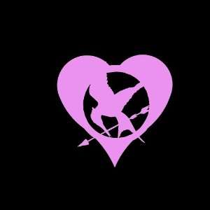 Hunger Games Mockingjay Heart Symbol Car Window Decal Sticker Pink 4