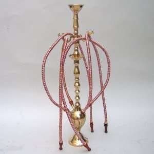  24 Large Brass Hookah Shisha with 4 Hoses: Home & Kitchen