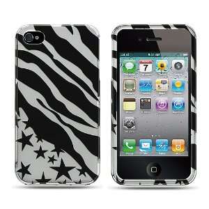  Apple iPhone 4 (AT&T/Verizon) Black Silver Zebra Stars 