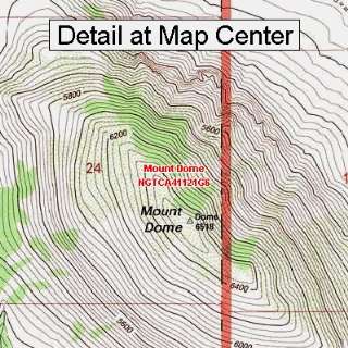  USGS Topographic Quadrangle Map   Mount Dome, California 
