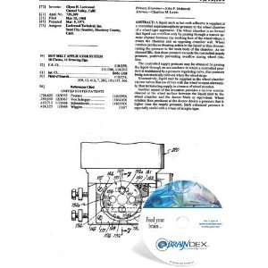  NEW Patent CD for HOT MELT APPLICATOR SYSTEM Everything 
