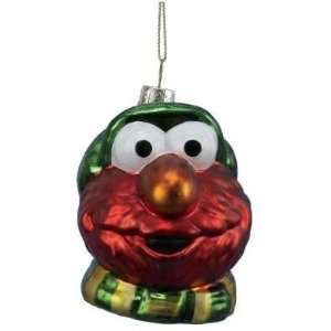  Sesame Street Elmo Head Glass Ornament: Home & Kitchen