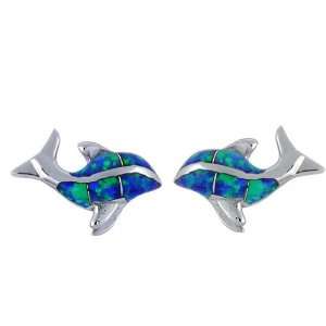   Dolphin Stud Earrings 9/16 (14 mm) long For Children & Women Jewelry