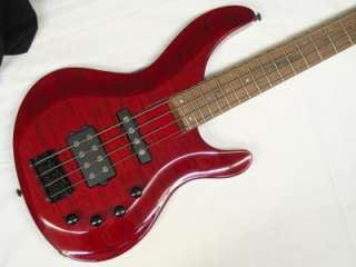 ARIA IGB 49 Electric Bass Guitar in See thru Red with FREE general 