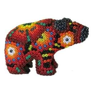  Bear ~ 2.5 Inch Huichol Bead Art