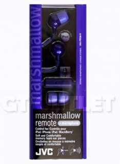 JVC HA FR36 Marshmallow Violet Stereo Earbuds Headphones w/ Volume 