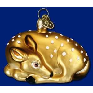 Old World Christmas glass fawn ornament:  Home & Kitchen