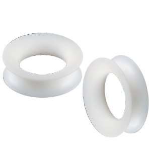 36mm   White Color Implant grade silicone Double Flared Flare Flesh 