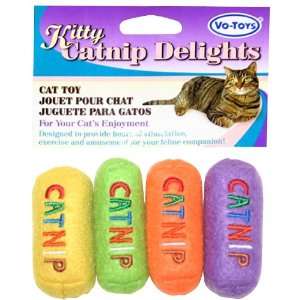 Vo Toys Catnip Pillows Assorted Styles   4 Pack: Pet 