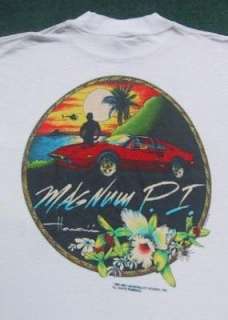 MAGNUM P.I. Hawaii 80s vintage SMALL T SHIRT vtg  