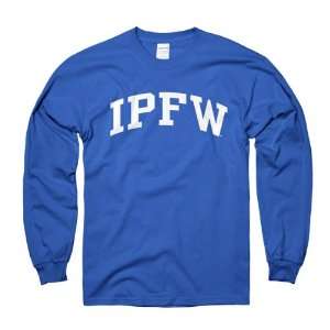  IPFW Mastodons Royal Arch Long Sleeve T Shirt Sports 