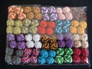 20 Pairs New Silk Knot Cufflinks Cuff Links #C2  