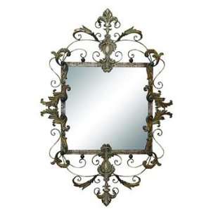  Metal mirror with intricate metal design