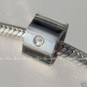 Lovelinks Silver Bead Hex Nut CZ Fits Fashion Bracelet  