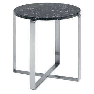  Nuevo Living   Rosa Marble Side Table   Black Top