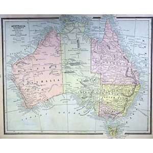  Cram 1889 Antique Map of Australia