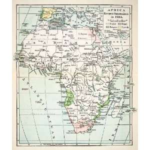  1936 Print Map European Possession Africa English 