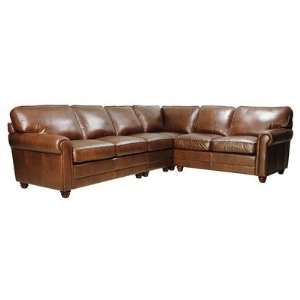   Andrew 4 Piece Italian Leather Sectional Sofa: Furniture & Decor