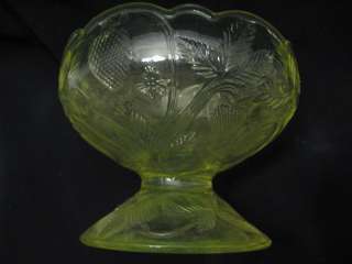   GLASS MINI PUNCH BOWL CORDIAL EMBOSSED STRAWBERRY MOSSER CHILDS  