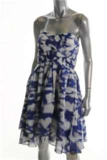 Jessica Simpson NEW Blue Versatile Dress Pattern Ruched 12  