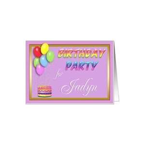  Jadyn Birthday Party Invitation Card Toys & Games