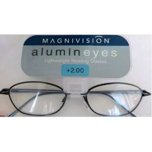  Magnivision Alumineyes Lightweight Reading Glasses, +2.00 