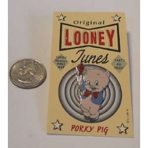    Vintage Enamel Pin  Looney Tunes Porky Pig 