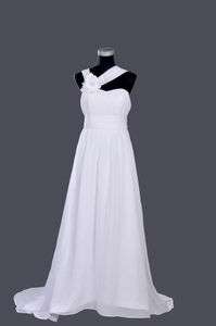   White/Ivory Chiffon Wedding Dress Prom Gown Stock Size6 8 10 12 14 16