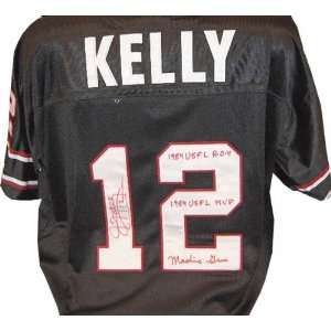  Jim Kelly Houston Gamblers Autographed Black Jersey with 