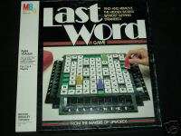 LAST WORD GAME MILTON BRADLEY 1985  